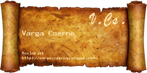 Varga Cserne névjegykártya